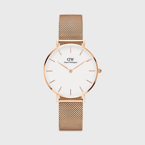 丹尼尔惠灵顿 DW Melrose 女士腕表 32mm 白色表盘玫瑰金表带