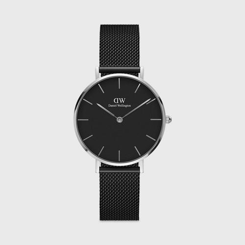 丹尼尔惠灵顿 DW Ashfield 女士腕表 32mm 黑色表盘银色表圈