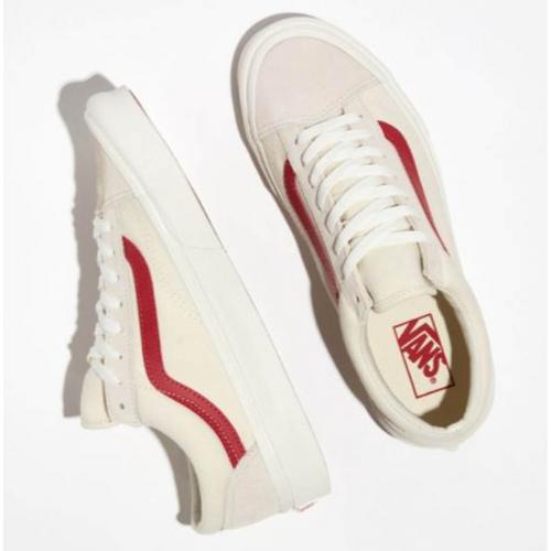 范斯 VANS STYLE 36 - Marshmallow/Racing Red US MEN 13 / US WOMEN 14.5