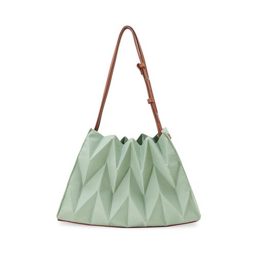 PAVI STUDIO W-Gyoza 腰褶肩包 - 薄荷/棕色