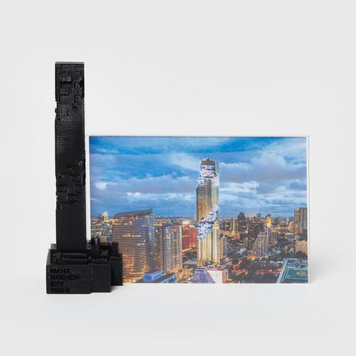 Mahanakhon Skywalk Tower Model with Frame - Black