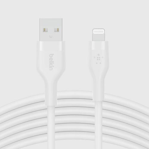 Belkin Silicone Flex Sync and Charge USB-A to Lightning Cable * 1 Meter
- White