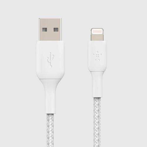 BELKIN CAA002bt1MWH Nylon Braided 12W A to LTG 1m