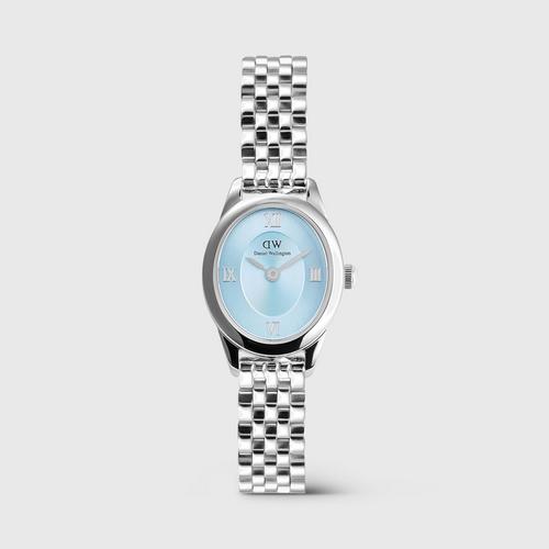 Daniel Wellington Ophelia Mini 25.5x22 冰蓝色链节银色