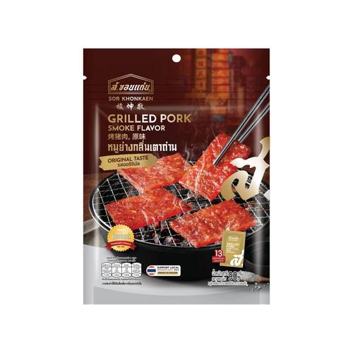 GRILLED PORK SMOKE FLAVOR ORIGINAL TASTE S. KHONKAEN BRAND 90g