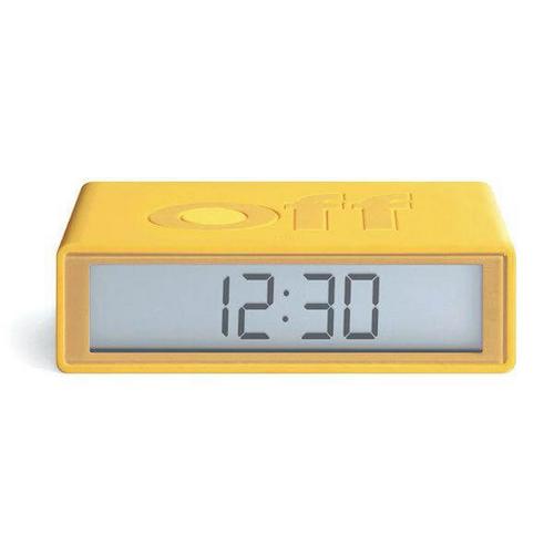 LEXON FLIP+ TRAVEL Mini Reversible Travel Alarm Clock - Yellow