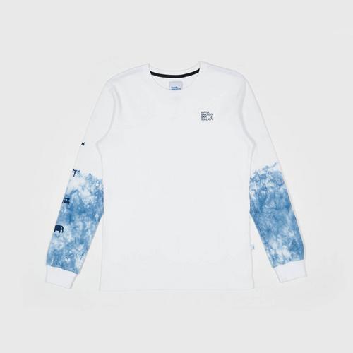 Mahanakhon Skywalk Long sleeve TIE DYED T-Shirt White Size S