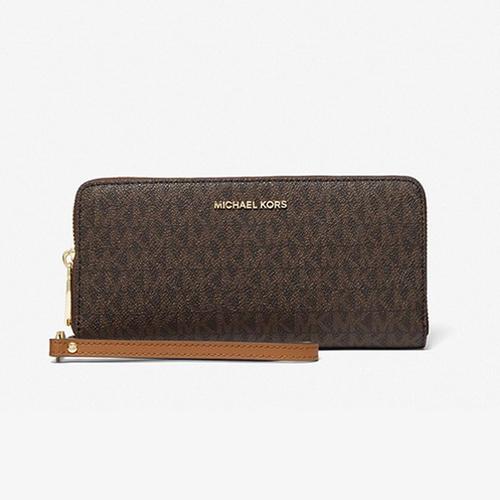 MICHAEL KORS Large Logo Continental Wallet Brown