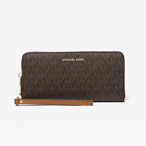 MICHAEL KORS Large Logo Continental Wallet Brown