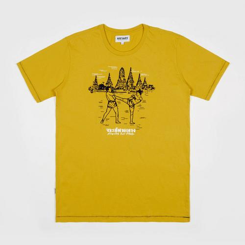 MAHANAKHON Aligator Tail Strike T-shirt Yellow - S