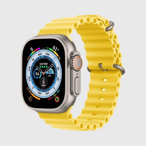 APPLE Watch Ultra Titanium Case with Yellow Ocean Band