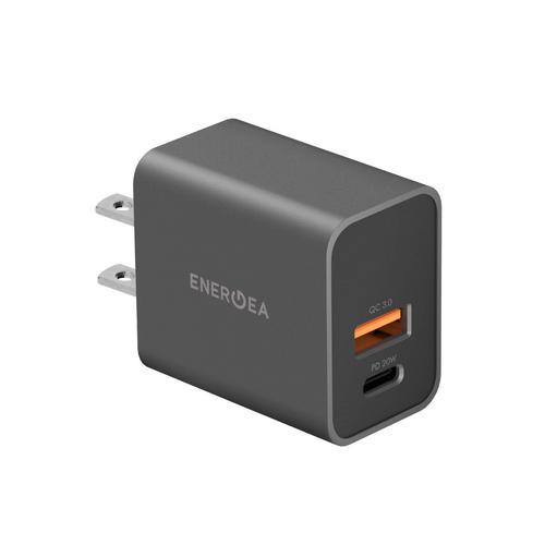 ENERGEA AMPCHARGE PD20+, 2 USB WALL CHARGER (US) - GUNMETAL