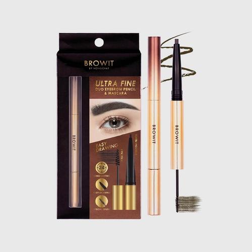 BROWIT Ultra Fine Duo Eyebrow Pencil & Mascara 0.16 g. + 1.26 g. -
#Dark Brown