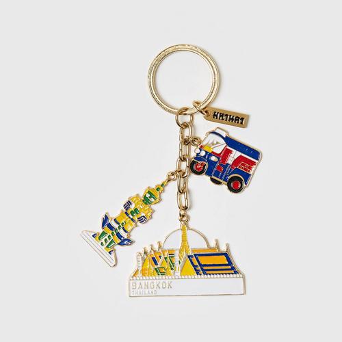 MAHANAKHON 3H Bangkok Keychain - Gold