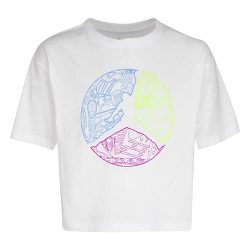 Jordan Color Up Graphic Short Sleeve T-Shirt WHITE SIZE S..