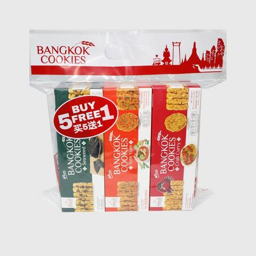 BKC  SET1  Bangkok Cookies Mix Flavor  600 G. (ปู+ต้มยำ+สาหร่าย)