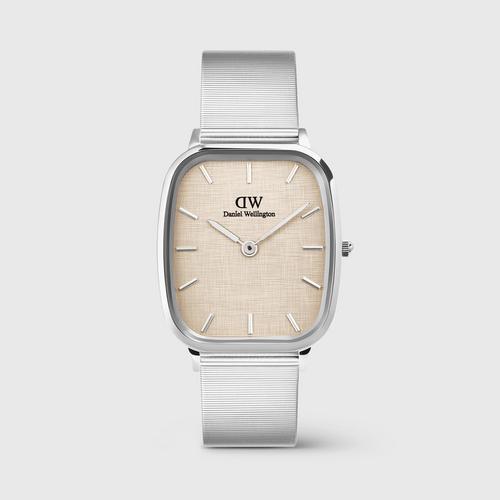 Daniel Wellington Marlon 32x36.30 银色编织亚麻表带