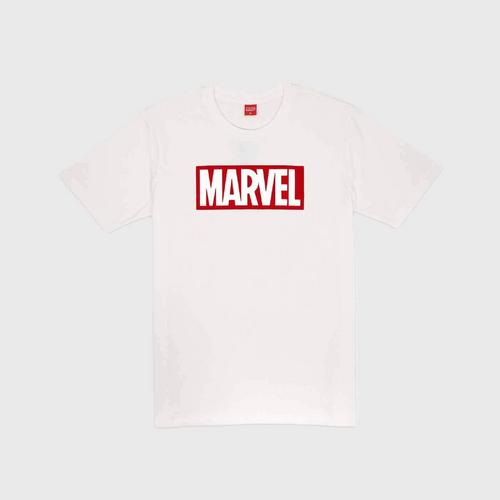 MARVEL Men Logo T-shirt White Size S