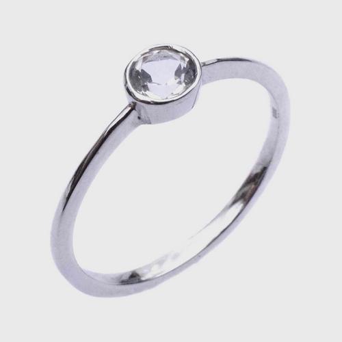 MINIM Metal Element Ring White Gold Plated - 52