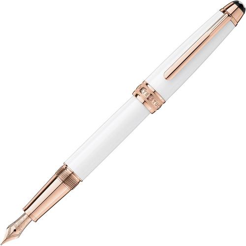 MONTBLANC Meisterstück White Solitaire Rose Gold-Coated Classique
Fountain Pen