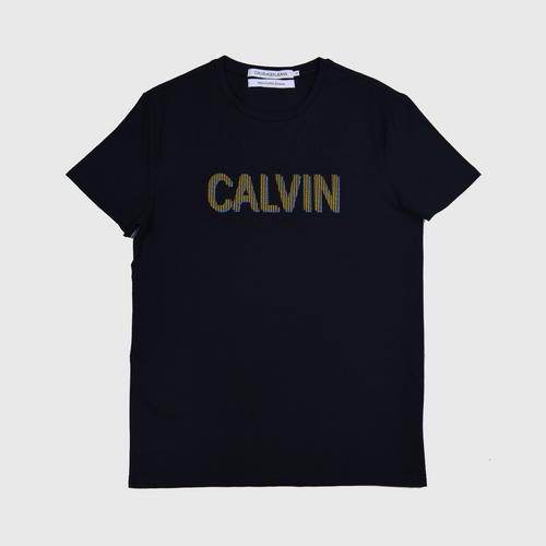 CALVIN KLEIN Logo Slim Tee Navy Size S