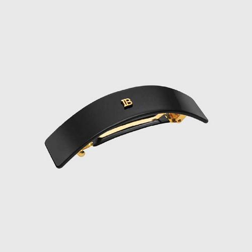 BALMAIN PARIS HAIR COUTURE Cellulose Acetate Barrette pour Cheveux LargeHair Accessories - Black