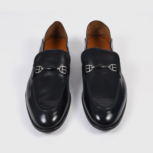 BALLY Men's Weliton Leather Loafers Black-6.5