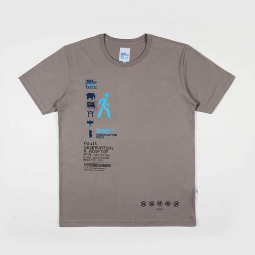 MAHANAKHON SKYWALK T-SHIRT TICKET INSPIRED (S) - GREY