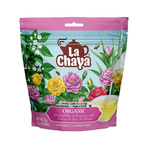 LAY DAMASK ROSE&PANDANUS W/JASMINE&STEVIA ORGANIC TEA 36G.