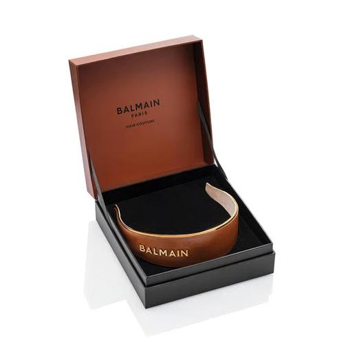 BALMAIN 限量版 棕色皮革发箍