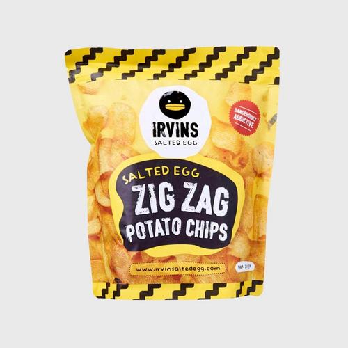 IRVINS Salted Egg Zig Zag Potato Chip 105 g.