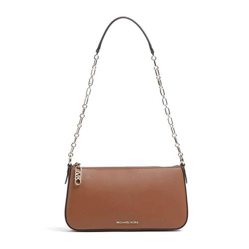 MICHAEL KORS Empire Medium Leather Chain-Link Pochette Luggage