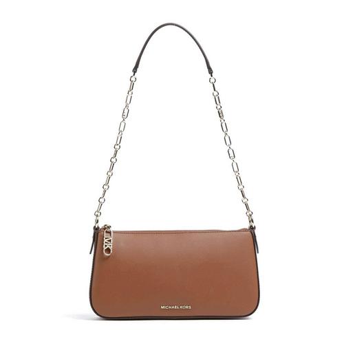 MICHAEL KORS Empire Medium Leather Chain-Link Pochette Luggage