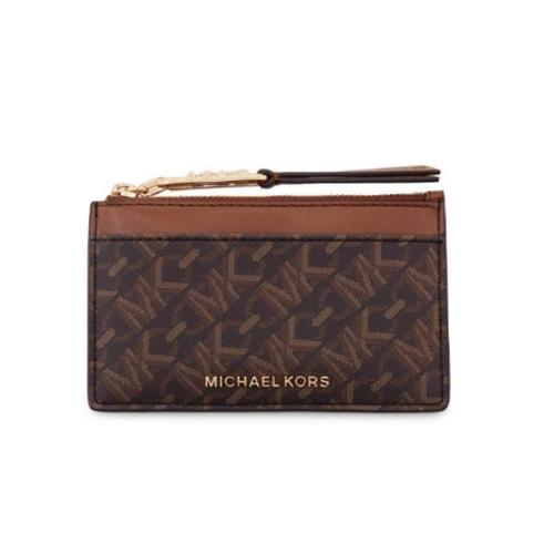 MICHAEL KORS CREAM ‘EMPIRE’ CARD HOLDER Brown Luggage