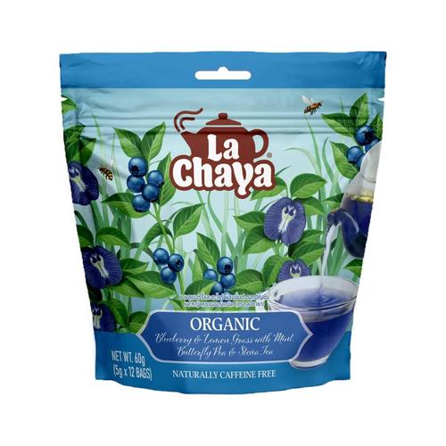 LAY BLUEBERRY&LEMONGRASS W/MINT, BUTTERFLY PEA&STEVIA ORGANICTEA 60G.