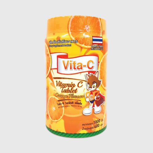 Vita - C orange flavor (维生素C片保健食品，橙子味，一片维C含量为25毫克) 400 g.