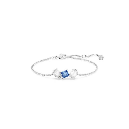 施华洛世 SWAROVSKI Mesmera bracelet, Mixed cuts, Blue, Rhodium plated