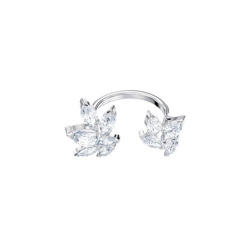 SWAROVSKI Louison Open Ring, White, Rhodium plating-Size 52