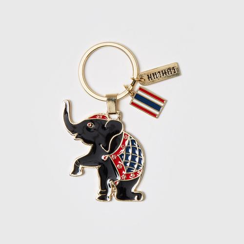 MAHANAKHON Elephant Leg Lifts Keychain - Black
