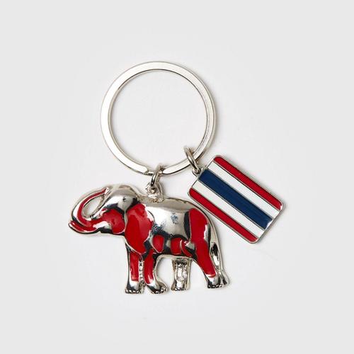MAHANAKHON 2D Elephant Keychain - Red