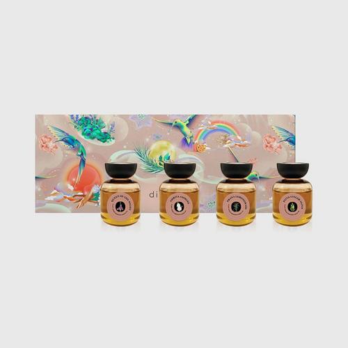 DIVANA Pomme Chan Set Miracle Roller Essential Oil Set 10 ml x 4 pcs. - Happy/Breathe/Migraine/Focus