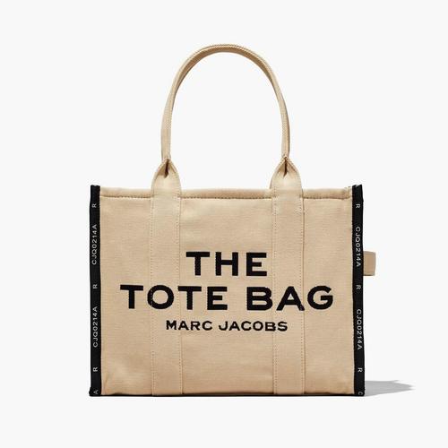 MARC JACOBS THE JACQUARD LARGE TOTE BAG IN WARM SAND