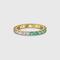 SWAROVSKI Vittore Half Ring, Green, Gold-tone plated - Size 55