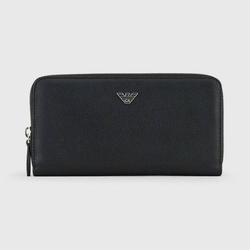 EMPORIO ARMANI BOARDED LEATHER LONG WALLET