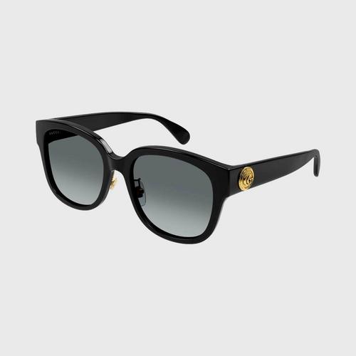 古驰 GUCCI (太陽眼鏡) LE BOUTON SHINY BLACK/GREY 55