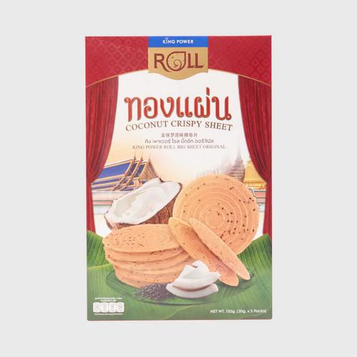 KING POWER ROLL Coconut Wafer Big Sheet  150 g