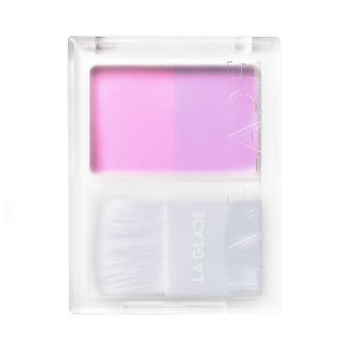 LA GLACE 双色丝柔腮红 #01 幻紫魅影