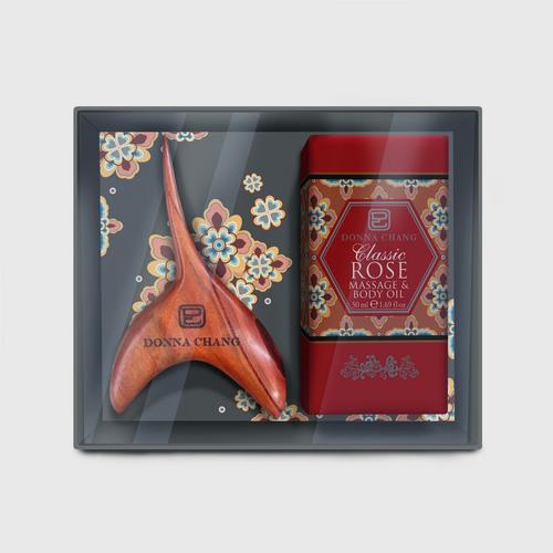 Donna Chang 经典玫瑰按摩身体精油 (50ml+按摩棒)
