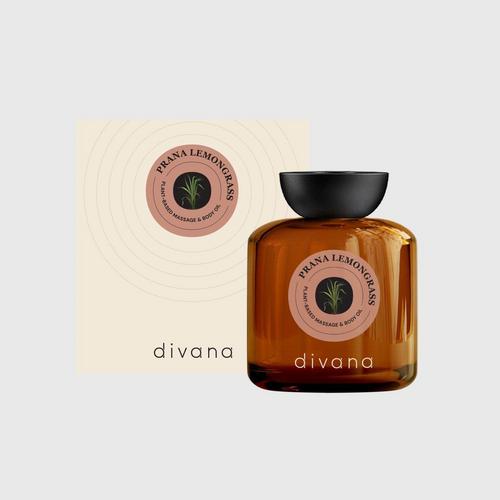 Divana Prana Lemongrass Lift Force Detoxify Botanic Massage &BodyOil 100 ml