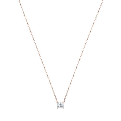 SWAROVSKI Attract Necklace, White, Rose-gold tone plated